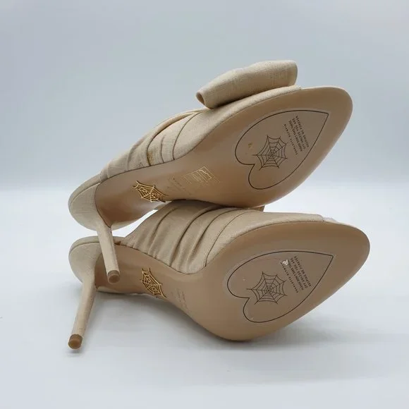 Charlotte Olympia Llona Bow Slip on Heels - Picture 9 of 9